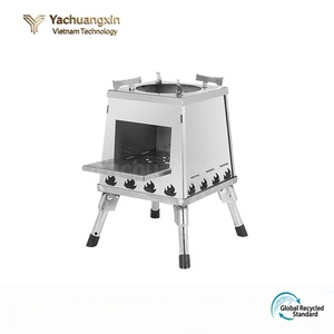 Portable Stainless Steel Wood Burning <b>Stove</b> for Camping Outdoor Use Foldable One-Piece Design All Seasons - Product Image 6