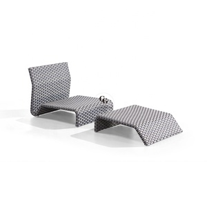 Silla de playa de aluminio jardín cama salón de mimbre Silla de salón de natación piscina silla <span class=keywords><strong>tumbona</strong></span> de mimbre salón playa - Product Image 3