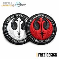 Patch rond 3D en PVC et dentelle, motif Déesse Spartan Mandalorienne, avec crochet pour badges et brassards