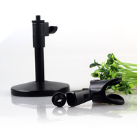 Support de microphone de bureau en métal lesté, multifonctionnel et universel pour conférences et présentations