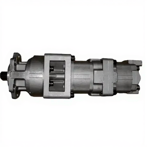 Pompe à engrenages hydraulique externe 234-60-65100 pour niveleuse GD705A-4, 24V, 21/21 cm³/rev, corps en fonte, montage à bride SAE 2 boulons - Product Image 1