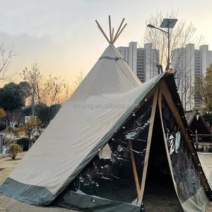 خيمة معيشة Tipi هرمية كبيرة من المصنعين منزل هندي للتخييم في الهواء الطلق