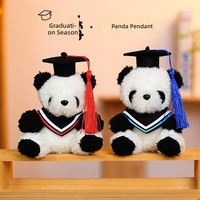 Porte-clés pendentif en peluche Ours Doctorant pour la saison des diplômes, avec logo personnalisé, cadeau commémoratif
