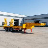 Vente directe d'usine, semi-remorque à plateau basse, capacité de charge maximale de 20 à 100 tonnes, 2 lignes, 2 à 9 essieux