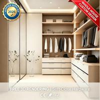 Vente directe usine : Armoire moderne en mélamine sur mesure, design dressing, nouveau système de rangement pour chambre à coucher