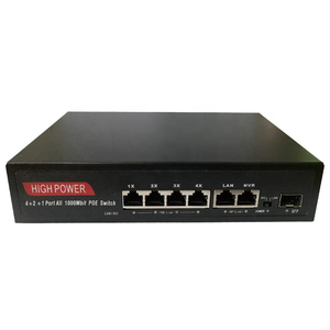 Harga Terbaik Biaya Rendah 6CH PoE 10/100Mbps 4 Port 250m Jarak Jauh PoE dengan 2 Uplink Switch 85W Switch PoE Daya Tinggi - Product Image 4