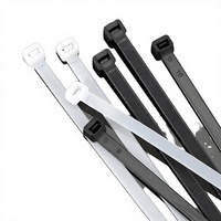 Attaches-câbles en nylon 66 autobloquants RCR, 4,8 mm x 200 mm, CE ROHS REACH, résistants aux UV, usage industriel, noir/jaune/rouge, en sachets