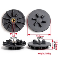 Disque de transmission hélicoïdal droit en plastique M6 pour blender commercial, pièce de rechange en plastique pour blender électrique domestique, accouplement