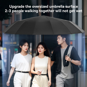 Nhà máy bán sỉ giá thấp tự động ô Chất lượng cao đôi khung bão Windproof tùy chỉnh mưa chống UV ô với logo - Product Image 5