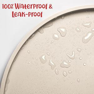 Portable Modern Waterproof Silicone Pet Cat Dog Anti-Overflow Nonslip Feeding <b>Mat</b> with Edges - Product Image 3