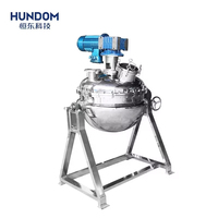Autocuiseur industriel entièrement en acier inoxydable de 500 litres Bouilloire de cuisson à double paroi pour soupe/sauce vapeur