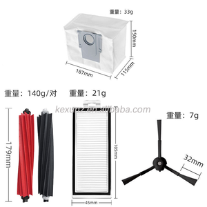 Accessoires/pièces pour aspirateurs robots <span class=keywords><strong>Roborock</strong></span> <span class=keywords><strong>Q5</strong></span> <span class=keywords><strong>Max</strong></span>+ / <span class=keywords><strong>Q5</strong></span> DuoRoller+: brosse principale, brosse latérale, sac à poussière, filtre et serpillière. - Product Image 2