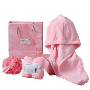 Custom Bride and Groom <b>Gift</b> Set Cute <b>Pink</b> Party Wedding Favour Souvenir 3 in 1 Towel <b>Gift</b> Box for Bridesmaids - Product Image 1