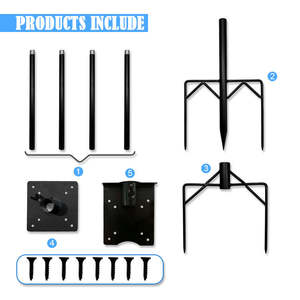 Mangeoire à oiseaux de jardin JH-Mech pour mangeoire à oiseaux suspendue Construction de haute qualité Mangeoire à oiseaux légère en fer - Product Image 4