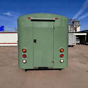 Chariot de vente ambulante multifonctionnel à 4 roues en acier inoxydable vert pour la vente de glaces, de nourriture rapide et de collations, service de restauration commercial - Product Image 5