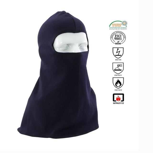 NFPA2112 ASTM F1506 Flame Fire Retardant Anti Static Hood ARC FLASH Resistant Balaclava FR Rated Open Face Mask Hood