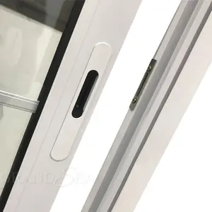 สีขาวกรอบอลูมิเนียมหน้าต่างบานเลื่อนคู่เคลือบด้วยย่างออกแบบหน้าต่างและประตูออกแบบ