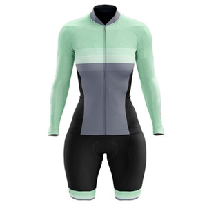 Trisuit de ciclismo para <span class=keywords><strong>mujer</strong></span>, ropa profesional de manga larga para bicicleta, deportes al aire libre, Mono para <span class=keywords><strong>mujer</strong></span>, traje de triatlón, logotipo personalizado - Product Image 3