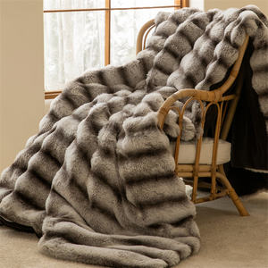 סיטונאי מודפס פרווה ארנב מפוצלת עם שמיכת קטיפה ארקטית שכבה כפולה שמיכת מצעים באיכות גבוהה לנמנם - Product Image 2