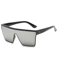 Nouvelles lunettes de soleil rectangulaires surdimensionnées unisexe de style européen et américain, mode, protection intégrale, verres UV400 en PC