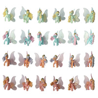 Nouveau Cheval Volant Miniature au Design Original avec Ailes Transparentes, Style Anime, pour Poupées, Jouet Sûr en PVC Floqué pour Enfants de 5 à 7 Ans