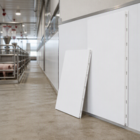 Panneau mural en PVC emboîtable, alternative au FRP, classe A, ignifuge, panneau mural en vinyle blanc pour bâtiments commerciaux