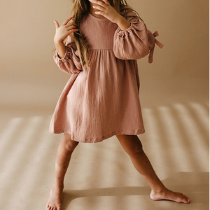 Abbigliamento per Bambini in <span class=keywords><strong>Cotone</strong></span> Biologico, Vestiti per Bambine, Abiti in <span class=keywords><strong>Mussola</strong></span>, Vendita all'Ingrosso, Vestiti Autunno Inverno per Bambine - Product Image 1