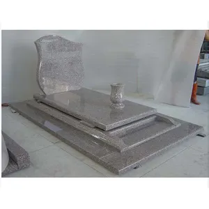 Pink polished granite headstone israel monuments tombstone for cemetery