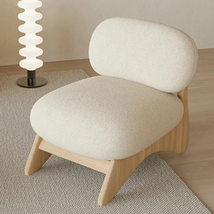 Poltrona Reclinabile Moderna in Stile Nordico, Struttura in Legno, Tessuto Ecologico, Comfort per Soggiorno, Camera da Letto, Ufficio, Hotel, Villa - Product Image 4