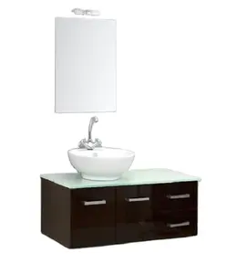 Vanità contemporanea con specchio lavabo per Hotel bagno bagno parete armadio 1200 mm bagno bagno luci di vanità