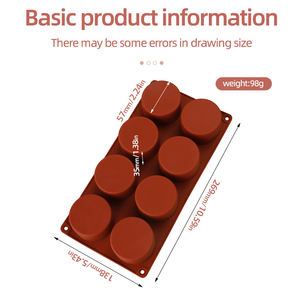 DIY8柱3D巧克力模具硅胶烤盘创意手皂摩丝蛋糕数字造型松饼盘装饰装饰 - Product Image 6