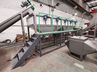 Ligne de lavage et de séchage de déchets plastiques 1000 kg/h, machine à laver les plastiques LDPE HDPE