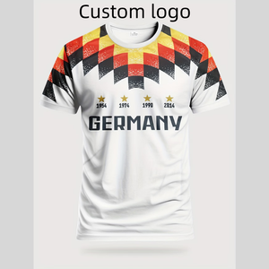 Aangepaste naamnummer voetbaltenues Ademend sneldrogend polyester 3D-borduurwerk Sublimatie Zomer korte broek - Product Image 1