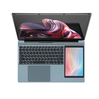 Nuovo Laptop Intel a Doppio Schermo 15.6'' + 7'' Touch Screen N100 Windows 11 Pro per Uso Aziendale con Tastiera Inglese