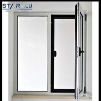 Ventana Abatible de Aluminio de Lujo Personalizada con Diseño Moderno Minimalista y Acabado de Herrajes Premium para Proyectos de Villas de Alta Gama