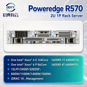 เซิร์ฟเวอร์ PowerEdge R570 สำหรับการจำลองเสมือน ฐานข้อมูล VDI SDS 2U Rack Intel Xeon 6 DDR5 NVMe เซิร์ฟเวอร์ศูนย์ข้อมูลระดับองค์กร - Product Image 2