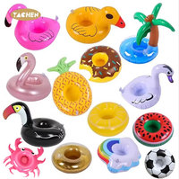 YACHEN Nouveaux porte-gobelets gonflables flottants, flotteurs pour boissons, sous-verres gonflables pour piscine, fournitures pour fêtes à la plage