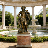 Grande sculpture de fontaine en bronze représentant un dieu de la mer, statue de Poséidon de la mythologie européenne pour la décoration de paysages aquatiques extérieurs