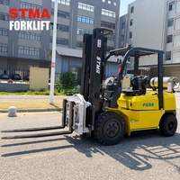 Chariot élévateur GPL STMA 3000 kg avec pince rotative à 360 degrés et technologie Cascade
