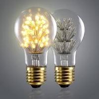 Ampoule LED Vintage Edison 3W E27 à filament 3D effet feu d'artifice dans un corps en verre 110V-240V Comprend G80 G95 G125 ST64 A60