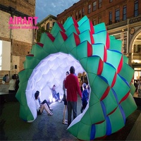 Grande taille de festival de musique, défilé mascotte animal imprimé slogan gonflable escargot ballon décor de fond