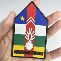 Patch personnalisé en PVC souple 3D, en caoutchouc silicone, étiquettes en relief, patchs tactiques vierges en PVC avec velcro