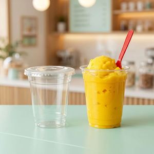 Gobelets en plastique PET de 16 oz jetables - Gobelet ultra transparent pour café glacé et boissons froides avec bord roulé - Product Image 4