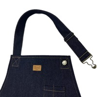 Tablier en jean personnalisé avec logo, usage commercial, sans manches, en toile de coton, pour la cuisine et le nettoyage