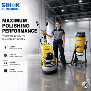 เครื่องเจียรพื้นคอนกรีตอัตโนมัติ 580 มม. 380V สำหรับงานขัดพื้นคลังสินค้า กำจัดอีพ็อกซี่ และขัดคอนกรีต ได้รับมาตรฐาน CE - Product Image 1