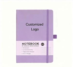 CustomFactory Wholesale Custom Logo <b>A5</b> With Elastic Strap Pu Journal <b>Diary</b> Notebook Notepad Note Book Pu Leather Notebook - Product Image 2