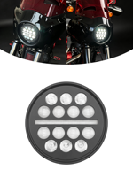 Phare de moto pour Harley Softail 2018-2026, style performance nid d'abeille, phare rond de 5,75 pouces, plug and play