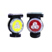 Balise solaire à base magnétique puissante, portée 800 m, avec LED à clignotement synchrone, lumière d'avertissement de sécurité routière pour équipement lourd, ABS/PC IP66