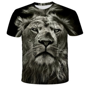 Deep Men <span class=keywords><strong>Plus</strong></span> Size <span class=keywords><strong>tigre</strong></span> <span class=keywords><strong>lion</strong></span> impression 3d t-shirt homme enfant eau couleur <span class=keywords><strong>tigre</strong></span> à manches courtes 3D t-shirts - Product Image 5