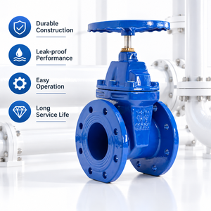 Clapet à bride en fonte ductile NRS PN16 à bon prix pour l'alimentation en eau municipale et les conduites souterraines, clapet à joint souple - Product Image 5